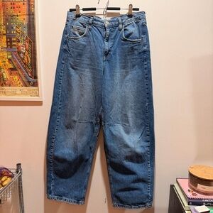 BDG Wide Leg Blue Denim Jeans